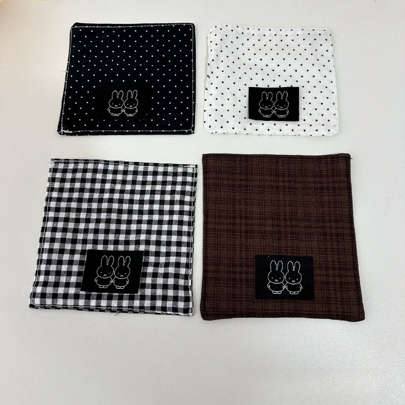 Coffee Tea & Hot Chocolate - ホットキュートミッフィーシリーズ布コースター漫画創造性絶妙なミニ刺繍ティーカップコーヒーカップコースター家庭用品