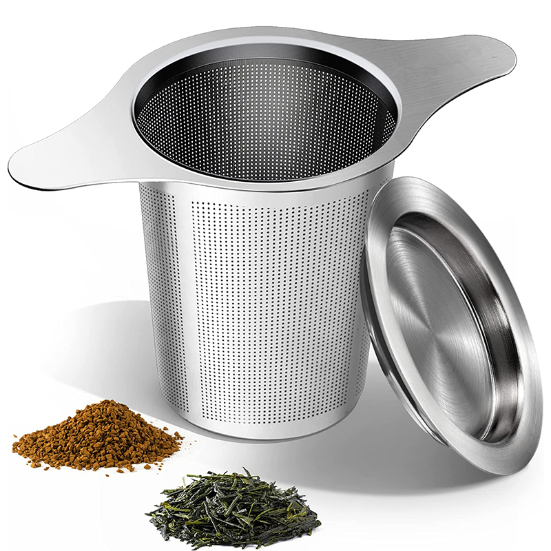 Coffee Tea Infusion - 1 ピース茶注入器バスケットステンレス鋼茶ストレーナー茶フィルター小さなストレーナーと蓋茶ディフューザールースティー YY088