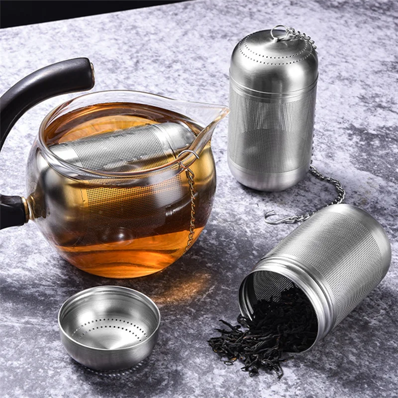 Coffee Tea And Leaf - 茶こし、ステンレス製茶こし、茶葉用、スパイス用、調味料用、球状茶こし、ティーポット用、細かいメッシュのコーヒーフィルター、茶器