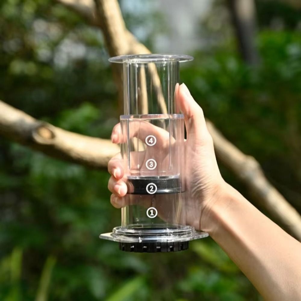 Cold Brew Jar - ポータブルコーヒーケトル フレンチスタイル 滑り止めプレスコーヒーポット 透明 軽量 ハンドポアコーヒーメーカー