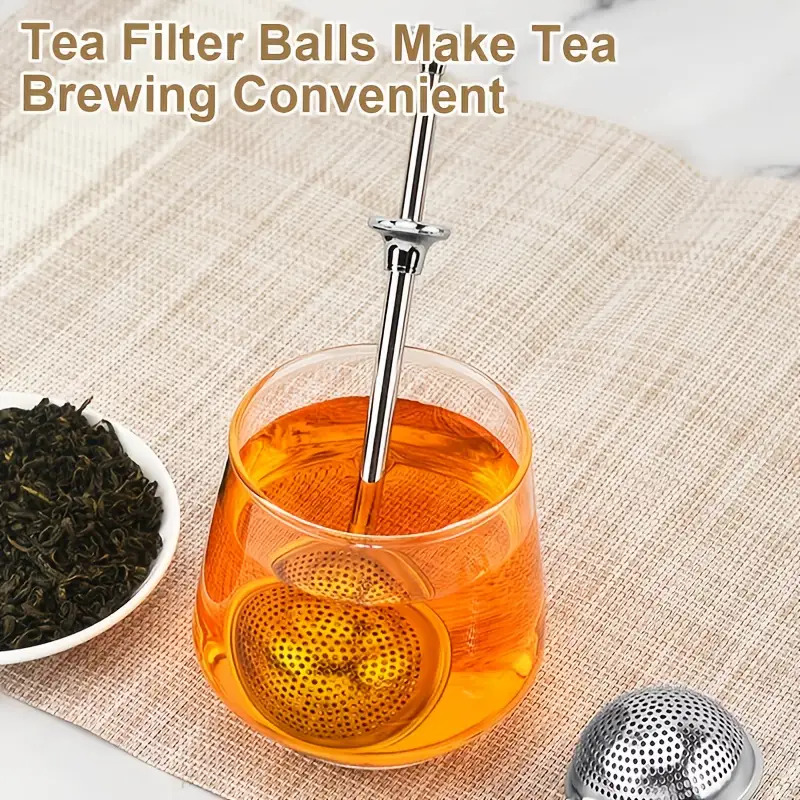 Coffee Tea Infusion - 1個入り 304ステンレス製 2-in-1 ティーインフューザー パウダーシフター プッシュインフィルター