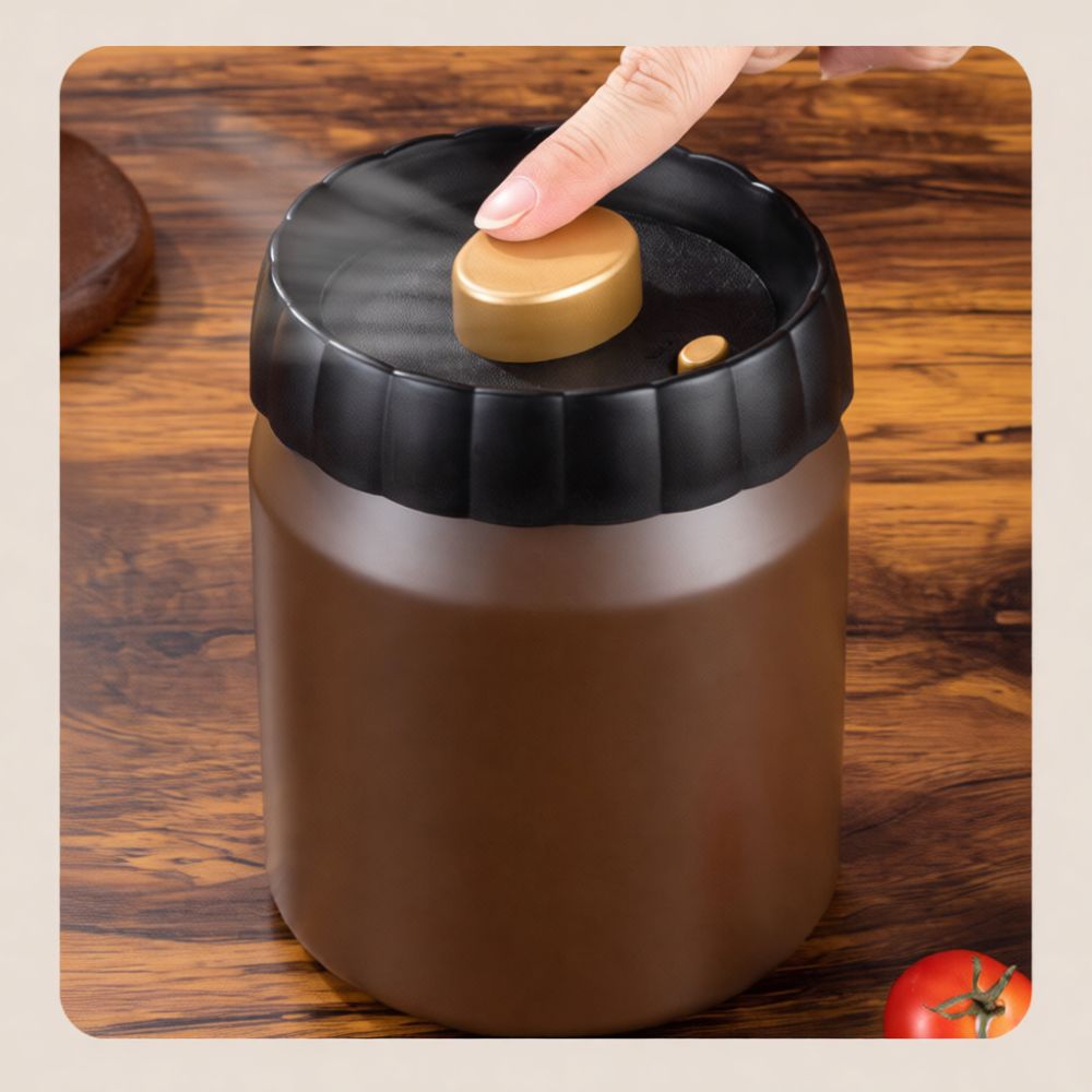 Coffee Tea And Leaf - 真空密閉式コーヒー豆保存容器、304ステンレス製食品保存容器、ハーブ、お茶、ナッツの鮮度保持に最適、キッチン収納に便利。