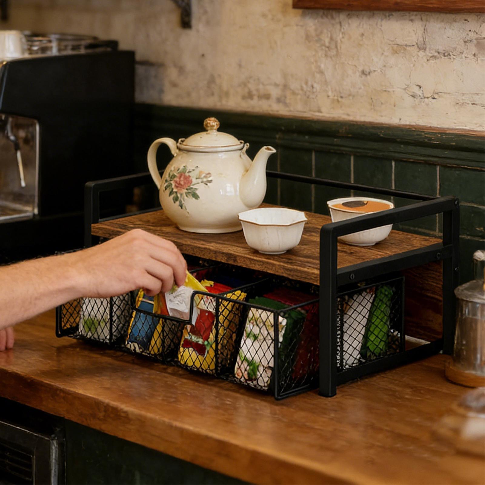 デスクトップオーガナイザー引き出し式収納ボックスコーヒーマシ - Coffee Tea Break のレビューと価格