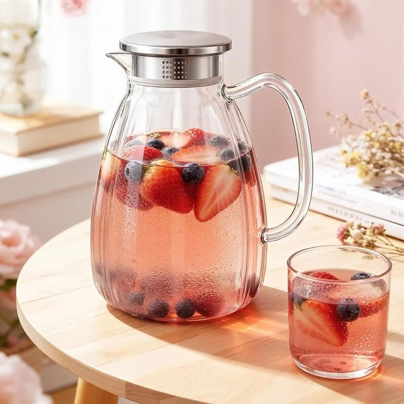 JUSTINLAU 2.2L/74oz 高硼珪酸ガラス製冷水 - Cold Brew Jar のレビューと価格