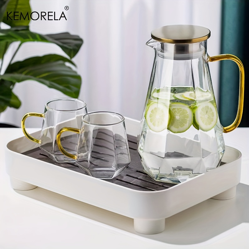 1 個ダイヤモンドテクスチャガラスティーポットセット温冷水ケ - Cold Brew Jar のレビューと価格