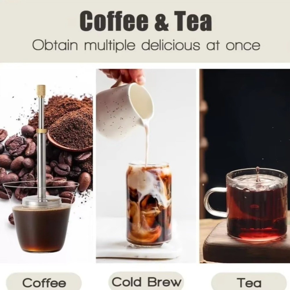 プレス式ティー＆コーヒーインフューザー、極細メッシュ、延長ハ - Coffee Tea Infusion のレビューと価格