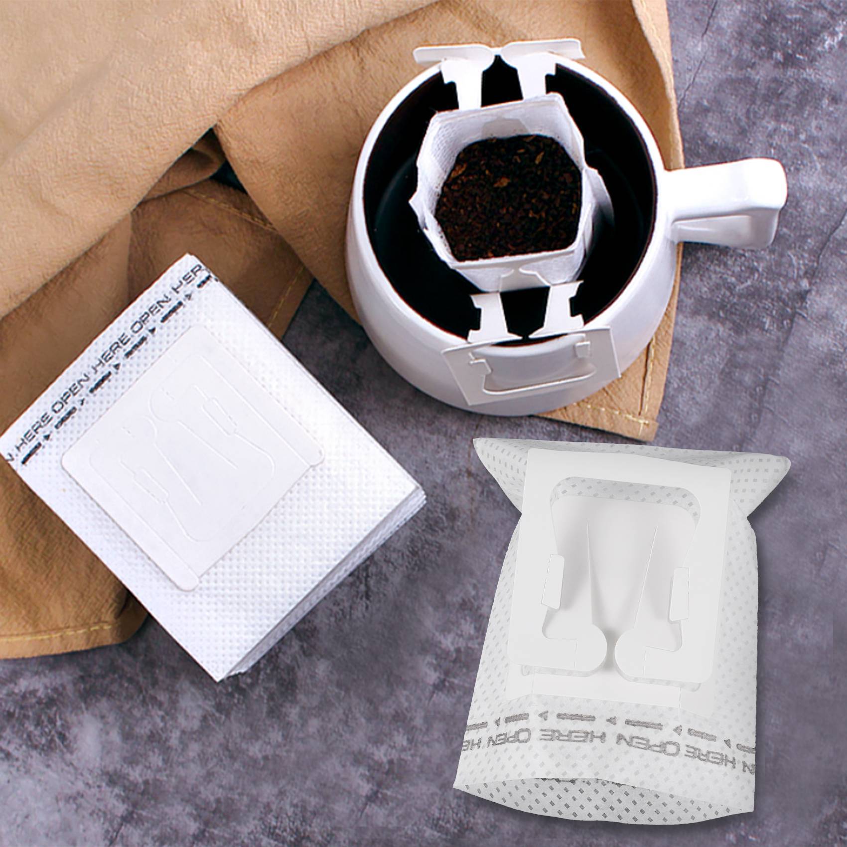 50枚入り/パック ドリップコーヒーフィルターバッグ ポータ - Coffee Tea & Hot Chocolate のレビューと価格