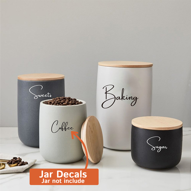 デカールのみ 8 個キッチン整理キャニスタージャーラベルステ - Switching Coffee To Tea のレビューと価格