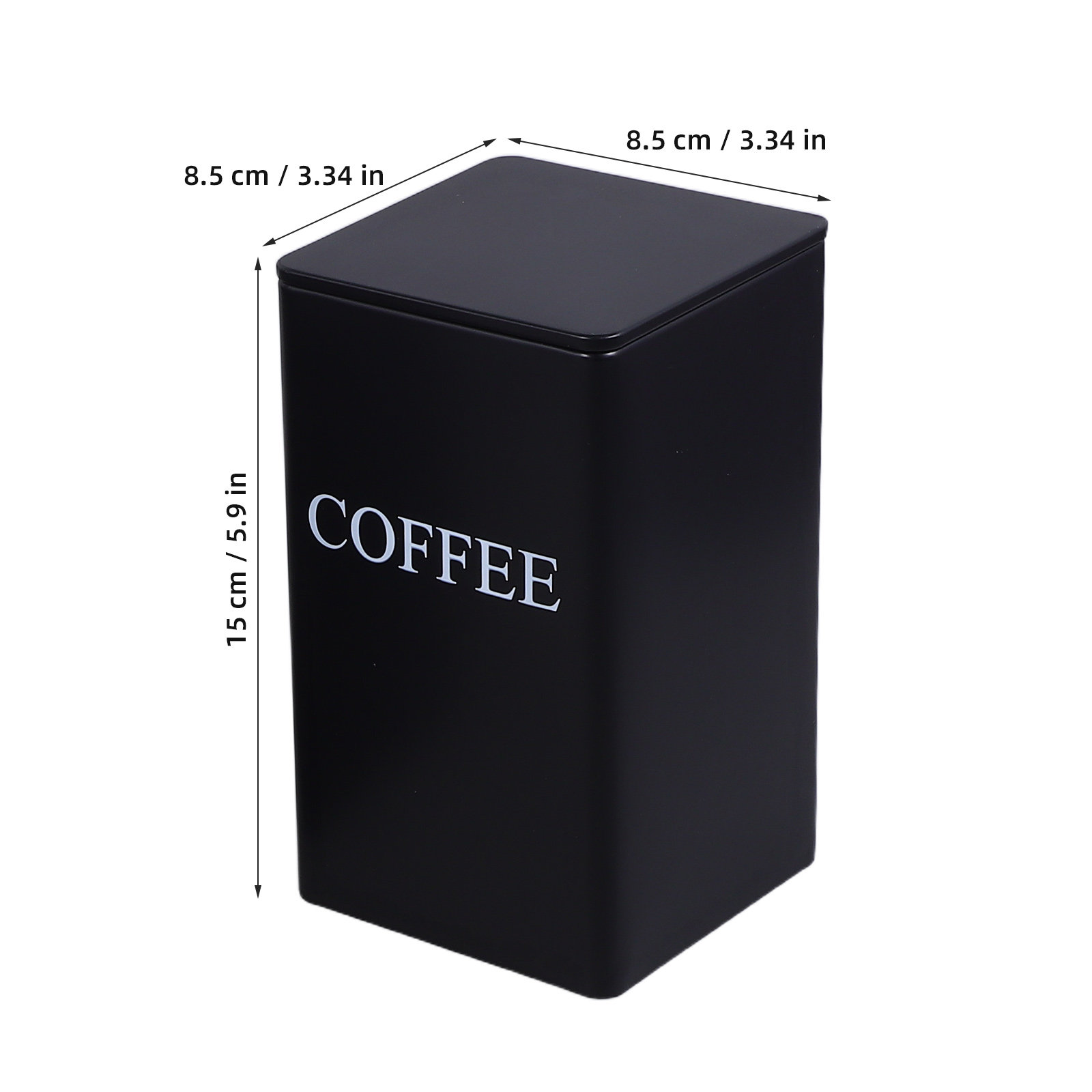 3個入り、キッチン収納用金属製キャニスター、黒色、コーヒー、 - Coffee Tea Canister Set のレビューと価格