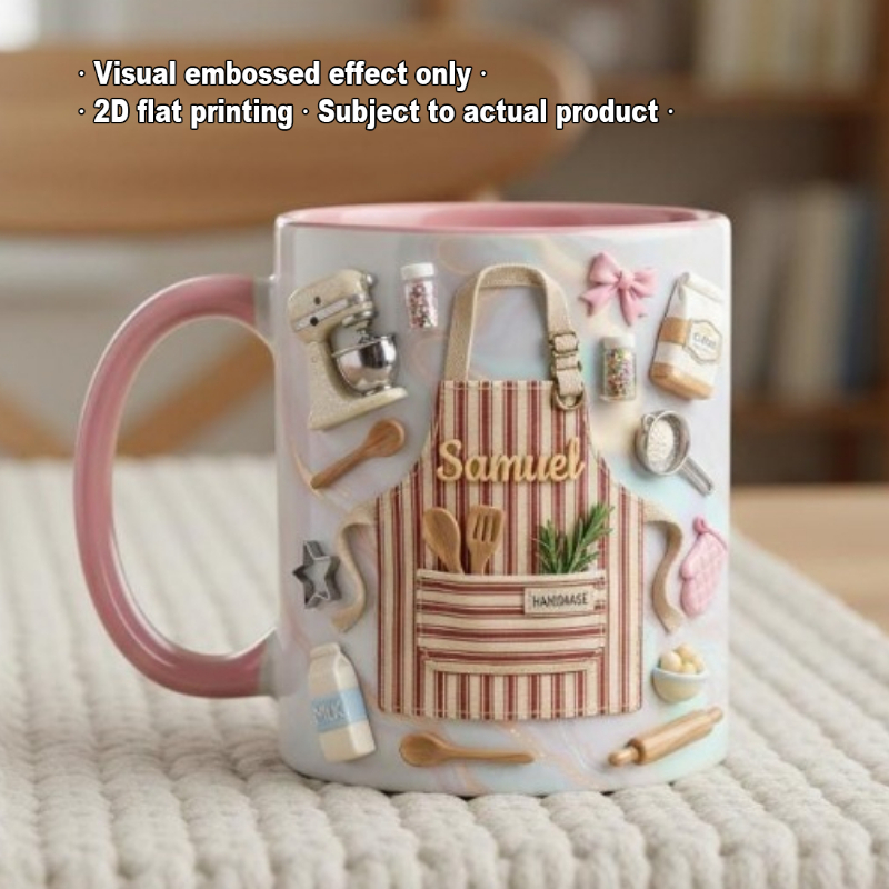カスタムベーカーマグカップ 2Dプリント 名入れテキスト入り - Coffee Tea Name のレビューと価格