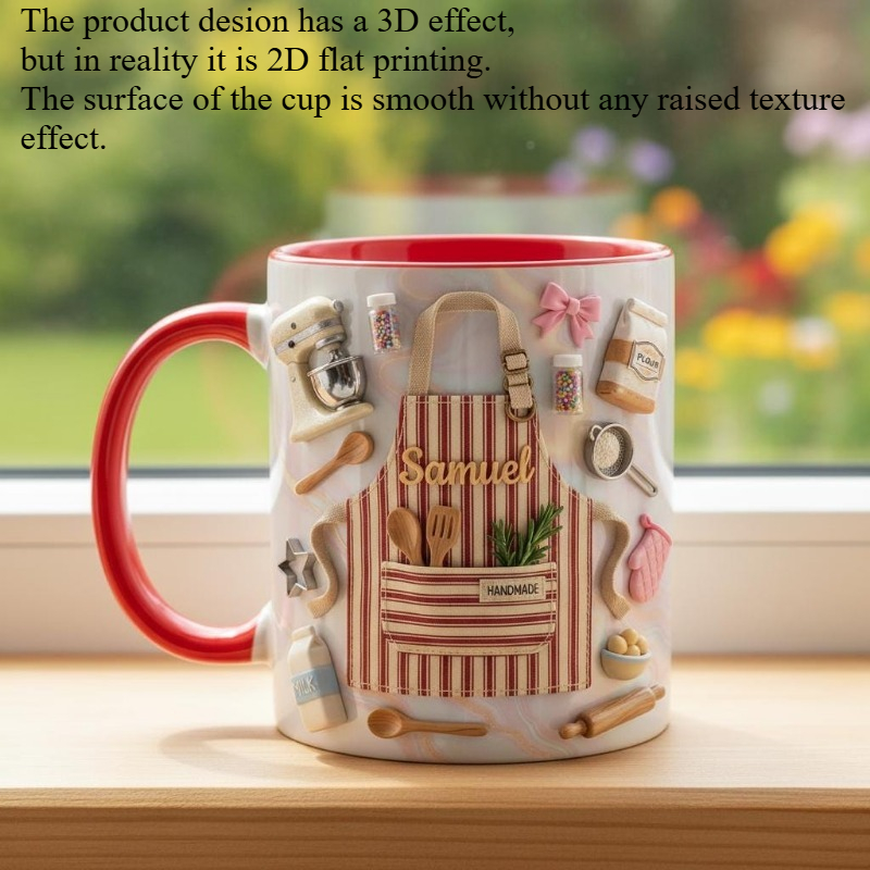 カスタムベーカーマグカップ 2Dプリント 名入れテキスト入り - Coffee Tea Name のレビューと価格