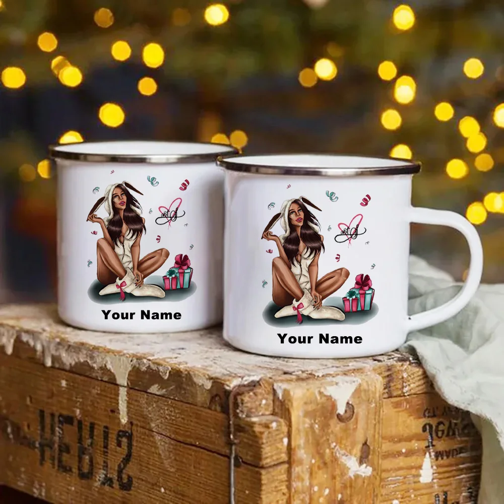 あなたの名前が書かれたカスタムエナメルマグ、ギフト用のプリン - Coffee Tea Name のレビューと価格