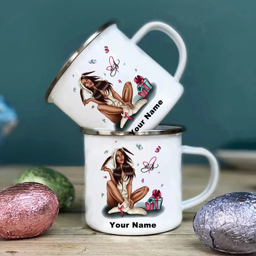 あなたの名前が書かれたカスタムエナメルマグ、ギフト用のプリン - Coffee Tea Name のレビューと価格