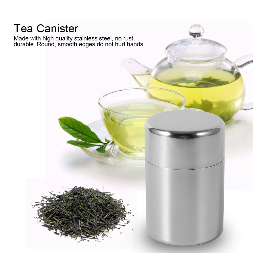 ステンレス製のお茶の葉のキャニスター,野菜や紅茶用の容器,砂 - Coffee Tea And Leaf のレビューと価格