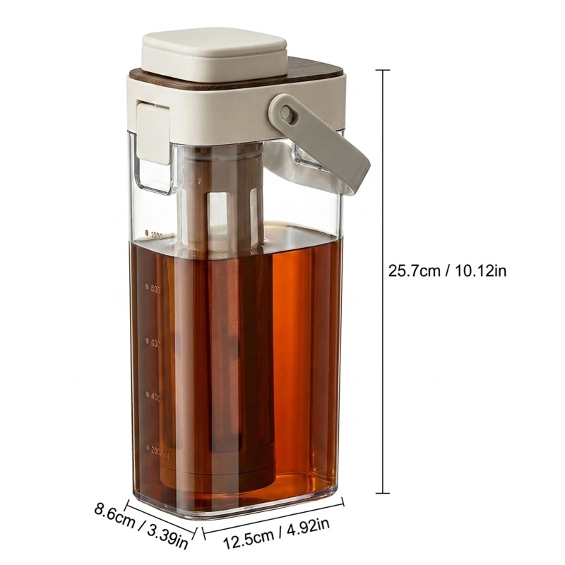 コールドブリューコーヒーピッチャー、漏れ防止密閉型アイスコー - Coffee Tea Infusion のレビューと価格