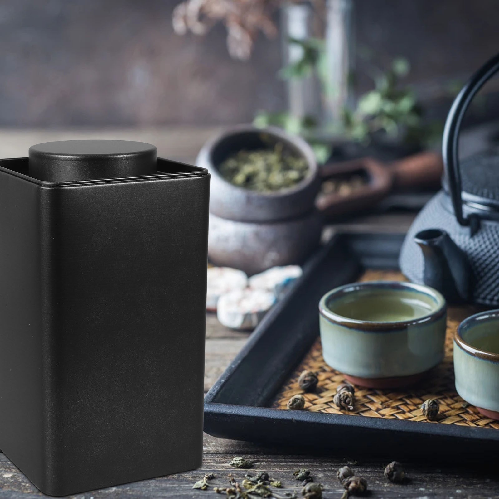 3個入り、上品なヴィンテージ風の金属製茶筒セット。密閉性があ - Coffee Tea Canister Set のレビューと価格