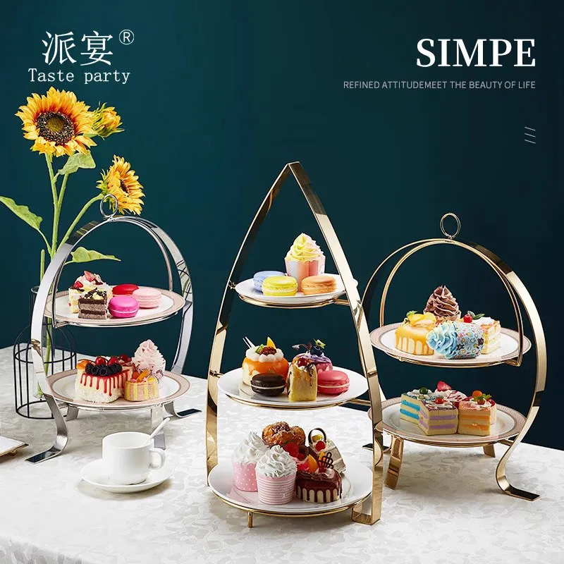 アフタヌーンティー用のスナックスタンド、3段重ねのフルーツト - Coffee Tea Break のレビューと価格