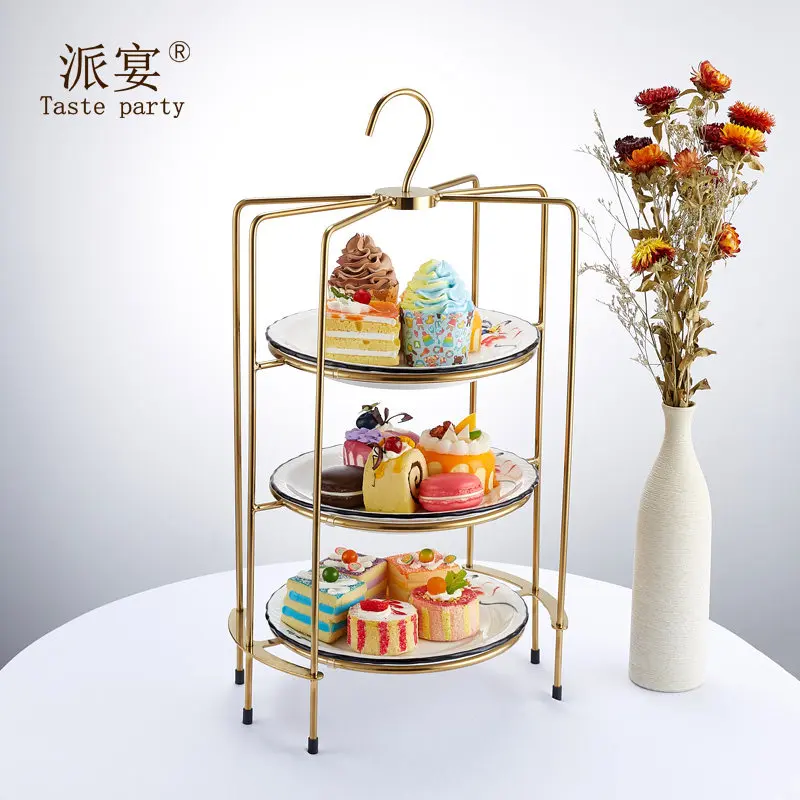アフタヌーンティー用のスナックスタンド、3段重ねのフルーツト - Coffee Tea Break のレビューと価格