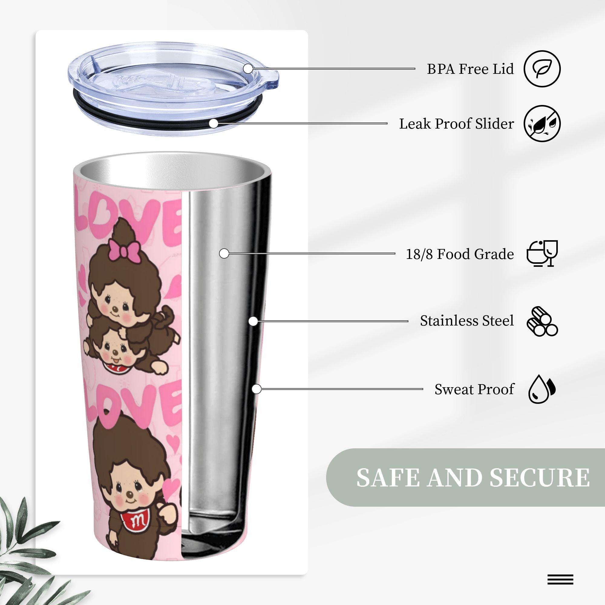 かわいいモンチッチ チムタン ステンレス鋼製タンブラー キャ - Cold Brew Jar のレビューと価格