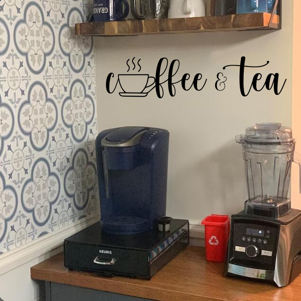 コーヒー & ティーカップの壁のステッカー,窓のステッカー, - Switching Coffee To Tea のレビューと価格