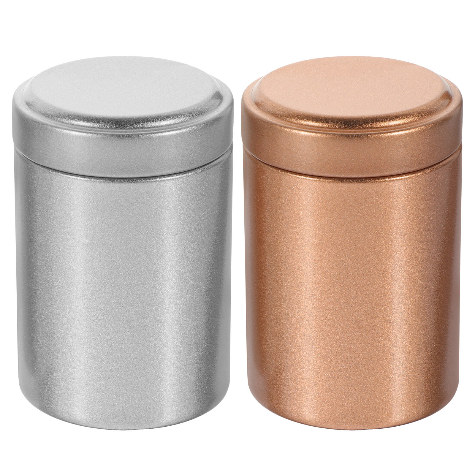 金属製の茶葉保存容器セット2個入り。小型で持ち運びやすく、密 - Coffee Tea Canister Set のレビューと価格