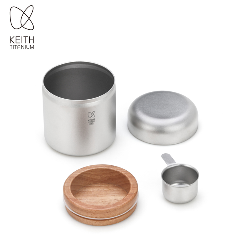 KEITH 純チタン製コーヒーキャニスター 350ml 密閉 - Coffee Tea Canister Set のレビューと価格