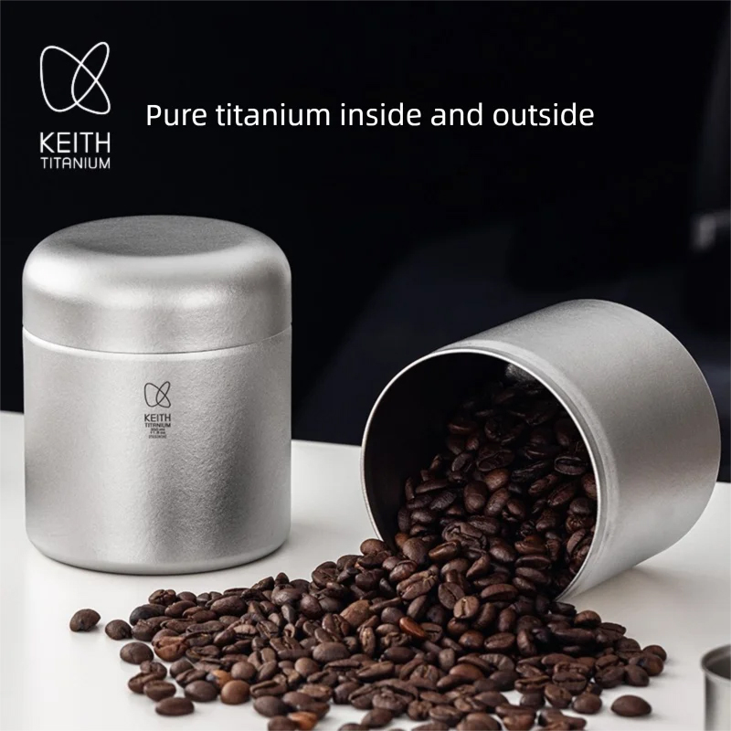 KEITH 純チタン製コーヒーキャニスター 350ml 密閉 - Coffee Tea Canister Set のレビューと価格