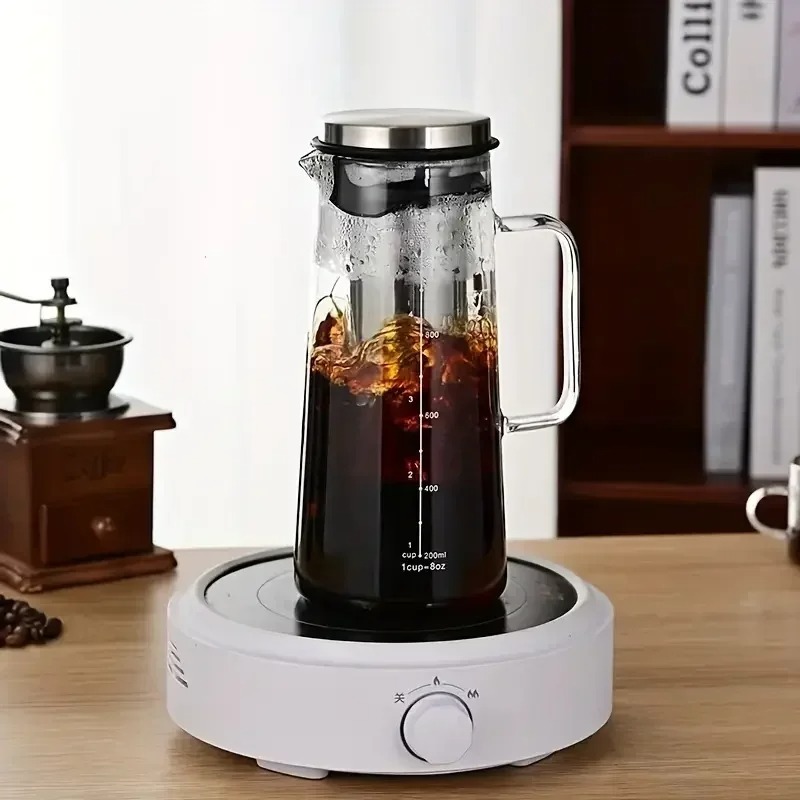 ガラス製コールドブリューコーヒーメーカーポット、取り外し可能 - Cold Brew Jar のレビューと価格