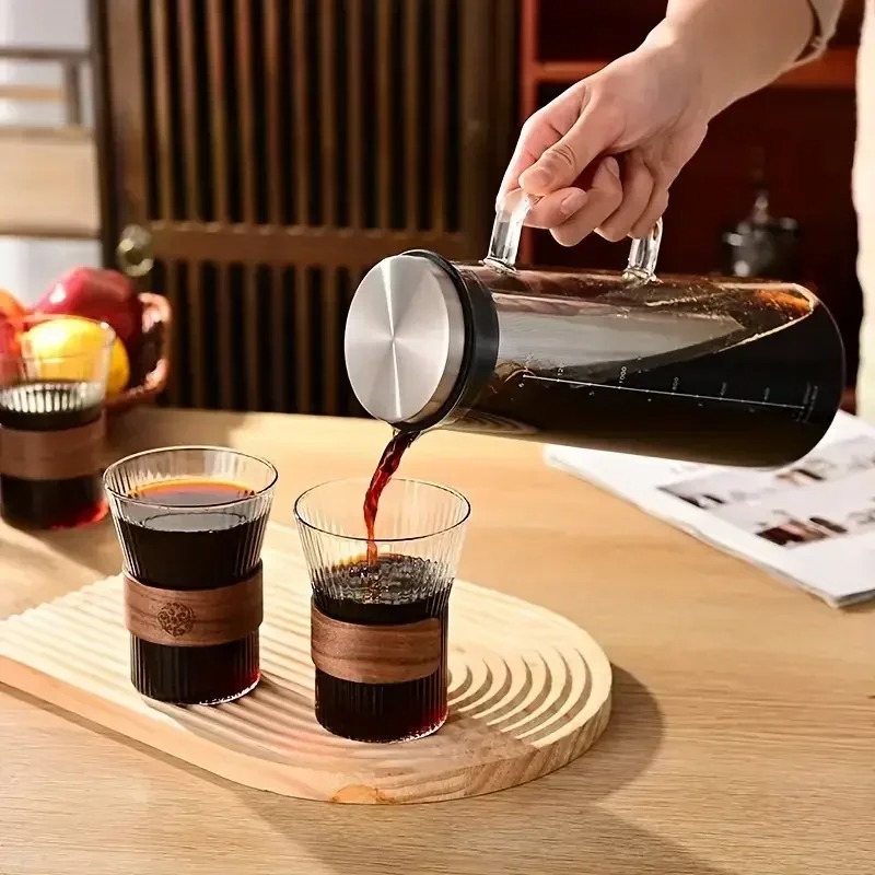 ガラス製コールドブリューコーヒーメーカーポット、取り外し可能 - Cold Brew Jar のレビューと価格