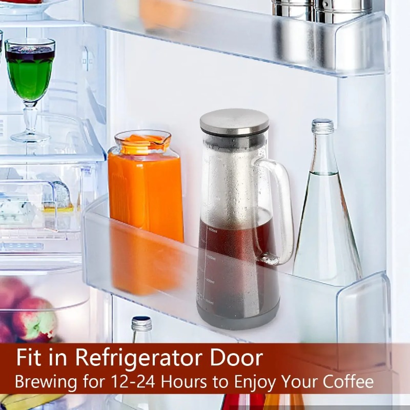 ガラス製コールドブリューコーヒーメーカーポット、取り外し可能 - Cold Brew Jar のレビューと価格