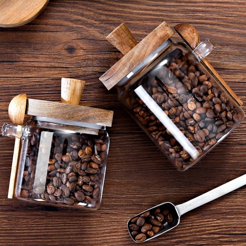 THIVN製 ガラス製コーヒー・紅茶・砂糖入れセット。13オ - Coffee Tea Canister Set のレビューと価格